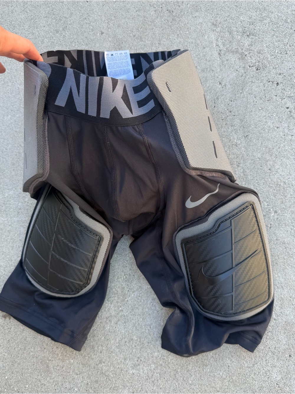 Nike Men’s Black & Gray Padded Compression Boxer Briefs
